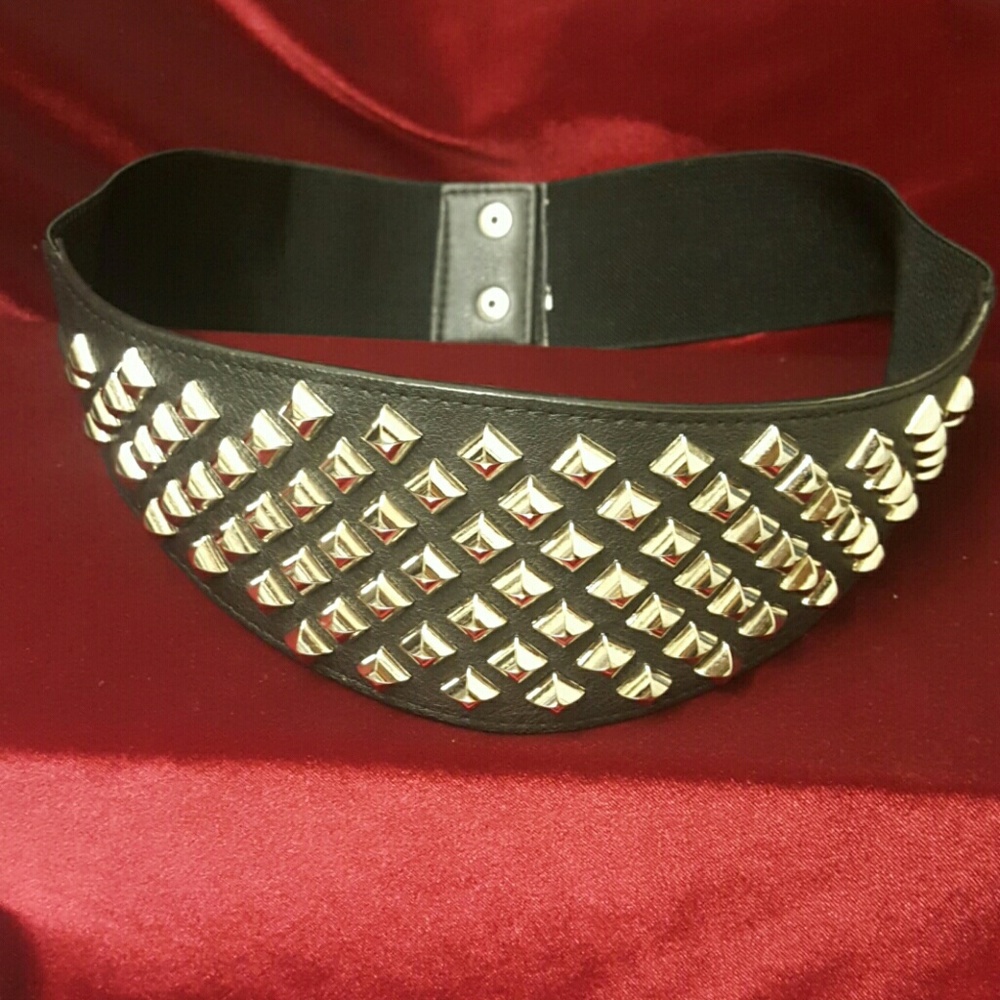 Black studded shirt belt